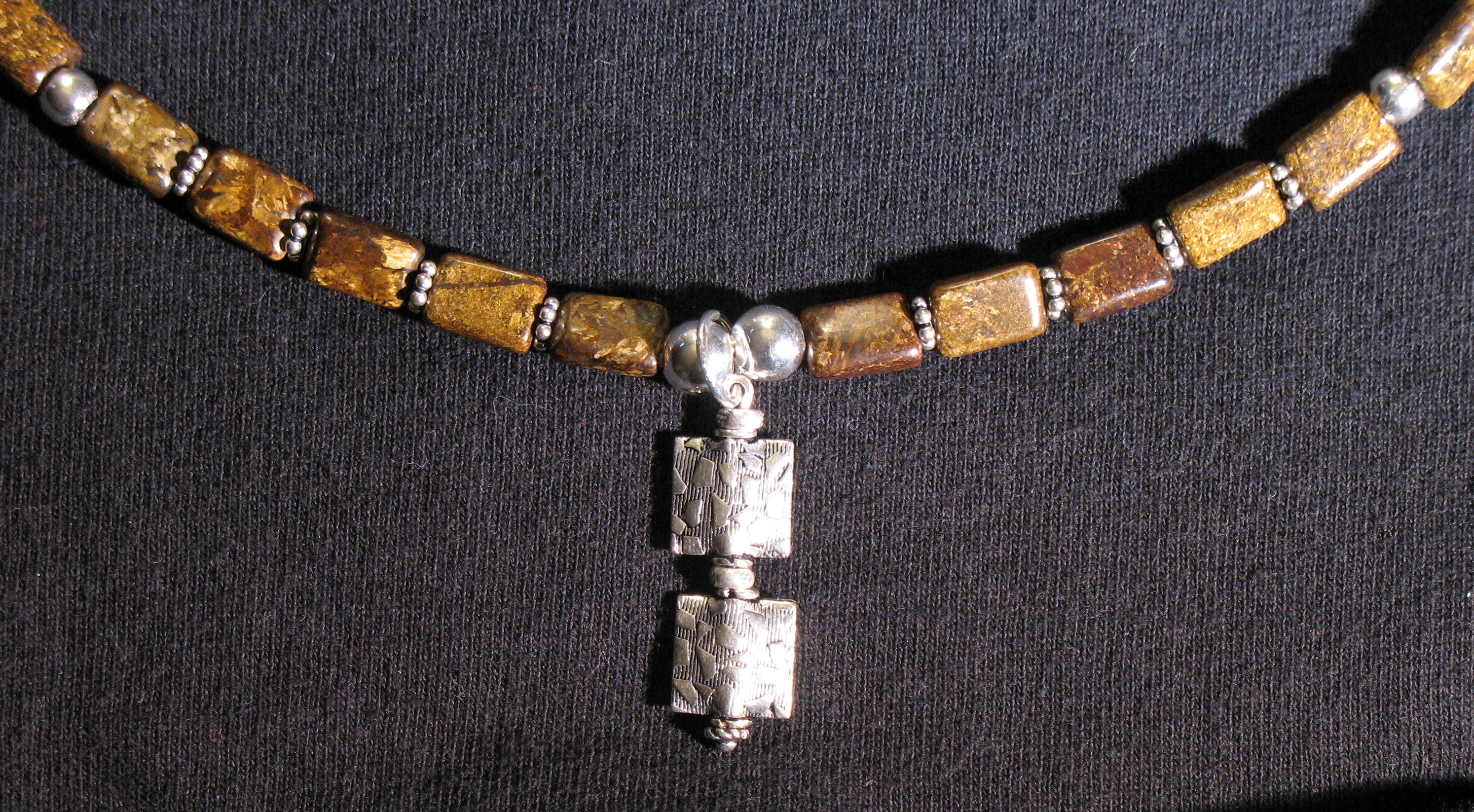 Bronzite and Hill Tribe Silver