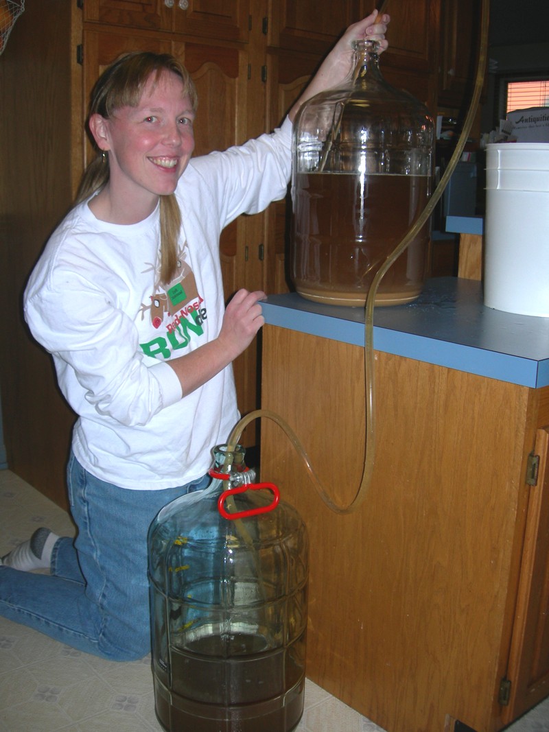 racking into secondary fermentors 24 nov 06