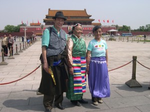 Tibetans in Tiananmen square