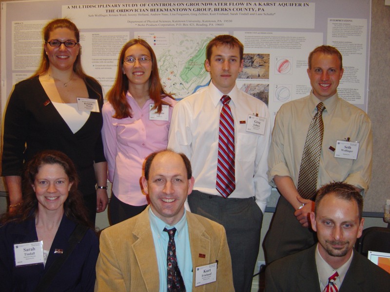Seth WOlfinger, Kristen Ward, Jeremy Holland, Andrew
          Nase, Elizabeth Ferguson and Greg Zellner at GSA 2004