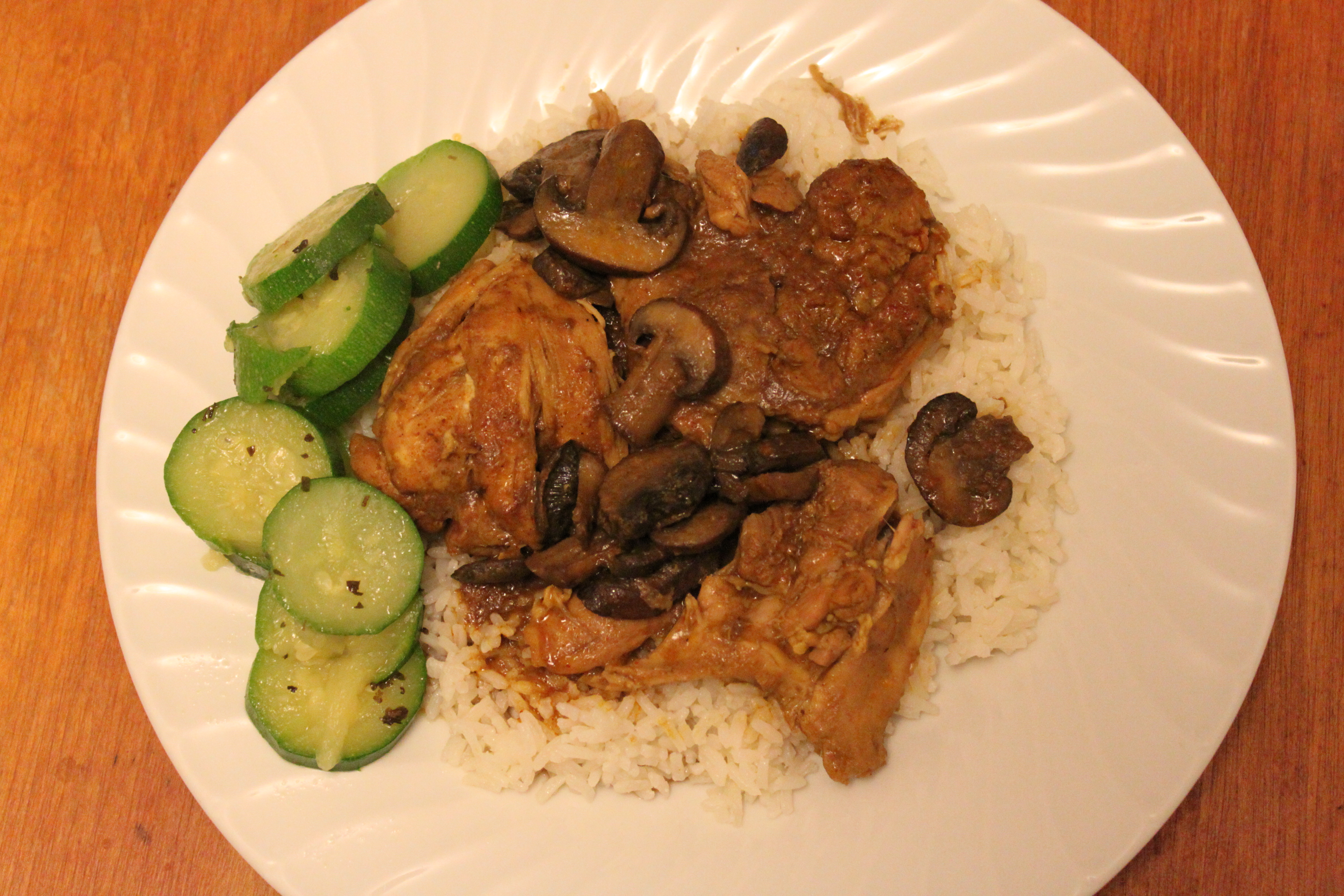 curried chicken and mushrooms