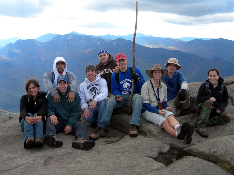 mineralogy class on top of Giant Mountain, New York
