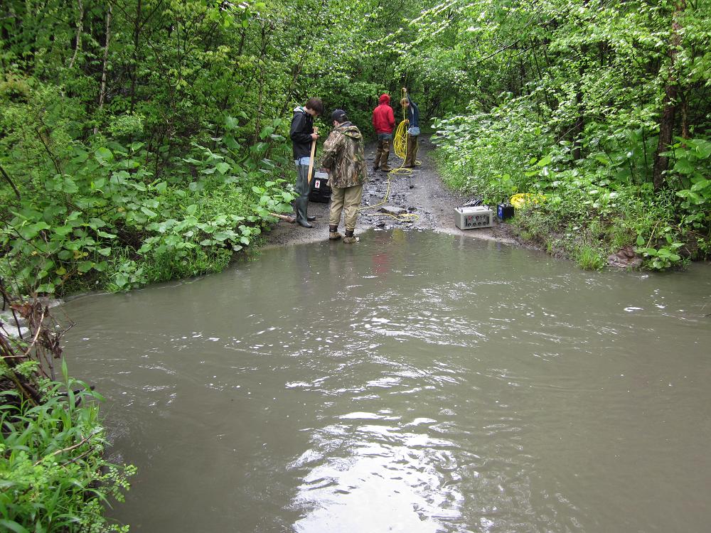 Stream channel resistivity